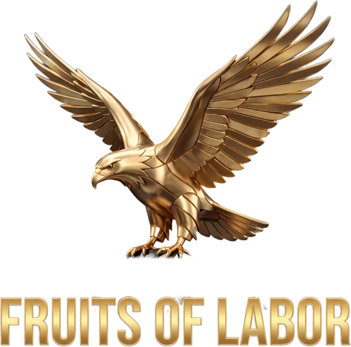 Fruits of Labor logo: a gold eagle above the words Fruits of Labor